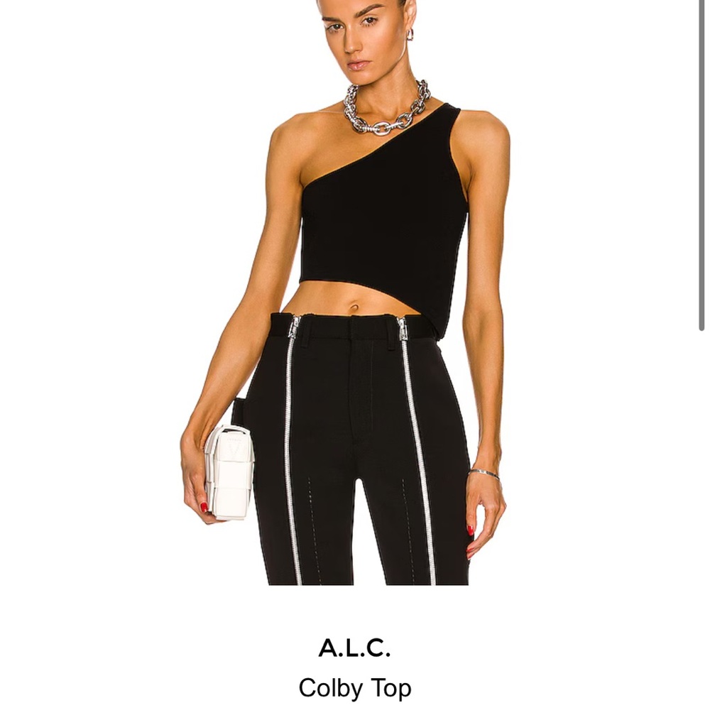A.L.C black Colby crop top